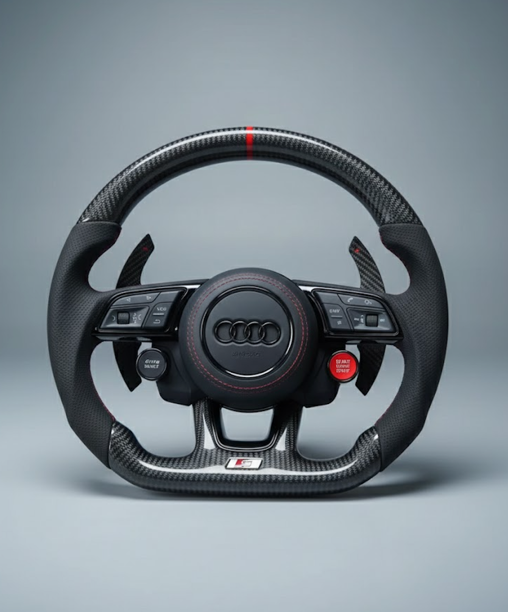 Audi TT/R8 Style Flat Bottom Premium Steering Wheel