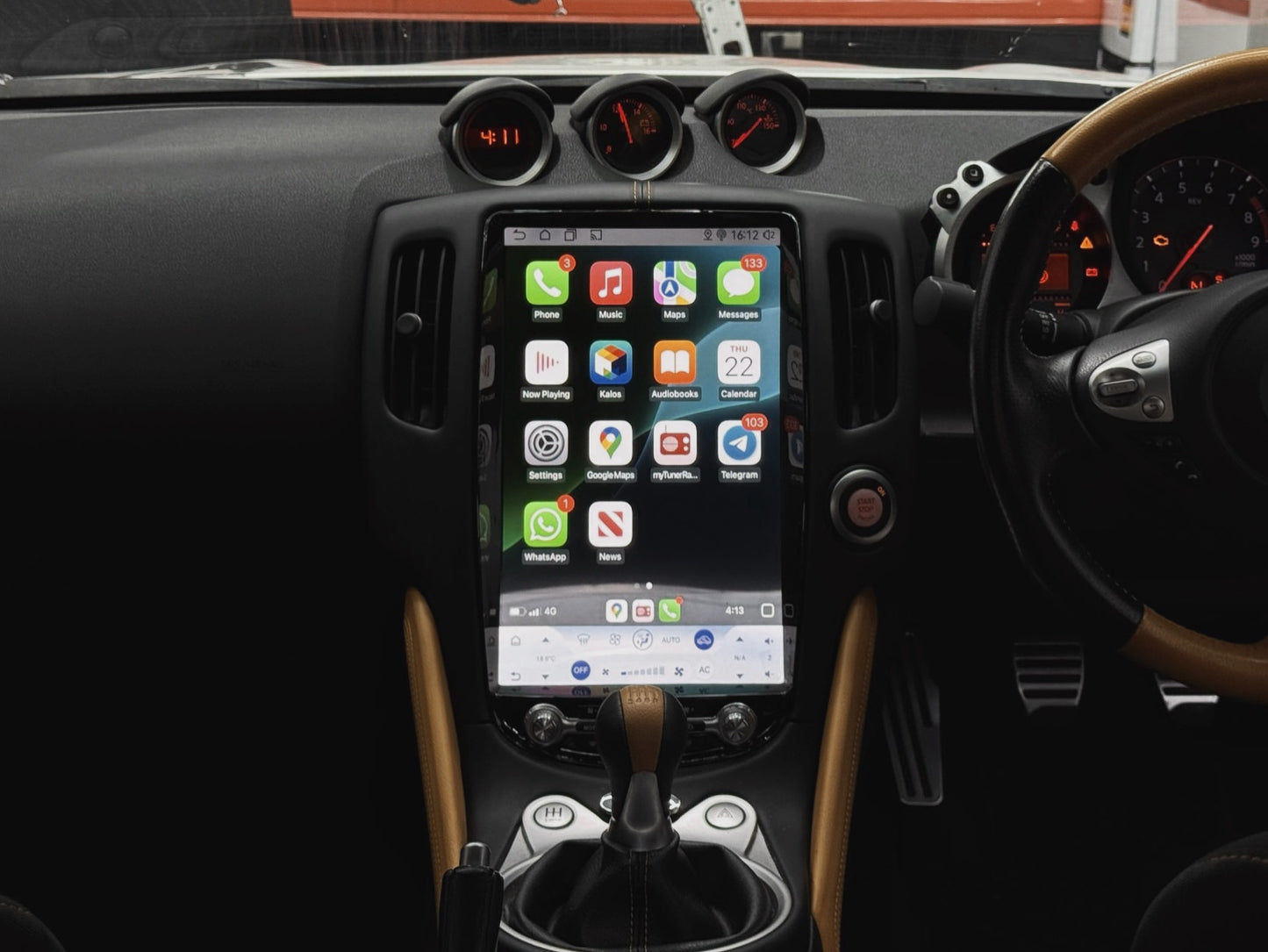 Nissan 370z 2009-2020 Vertical Tesla-Style Wireless CarPlay Headunit Kit