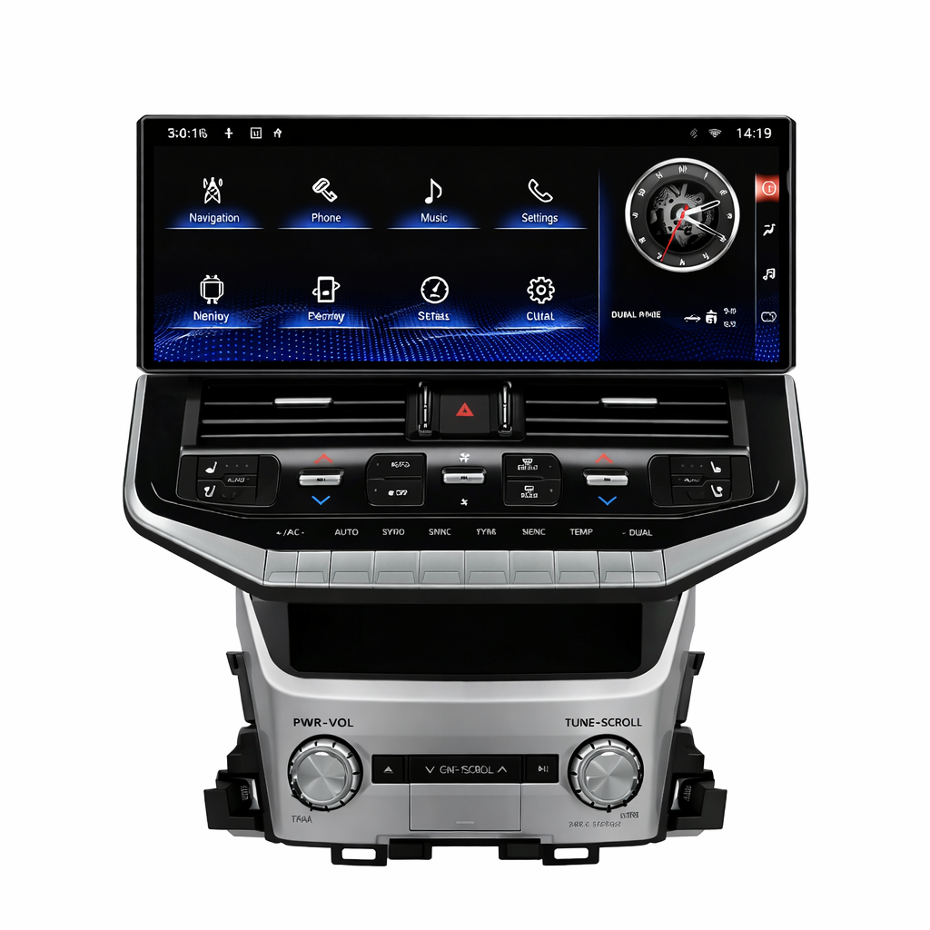 Land Cruiser LC200 Upgrade LC300 Tesla-Style Screen 2016-2021 Wireless CarPlay Headunit Kit