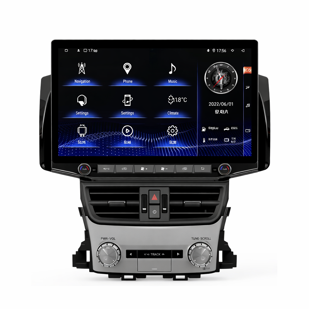 Land Cruiser LC200 Upgrade LX570 Tesla-Style Screen 2016-2021 Wireless CarPlay Headunit Kit