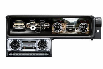 Land Cruiser FJ upgraded to Mercedes-Benz G-Class Tesla-Style Screen 2007-2021 Wireless CarPlay Headunit Kit