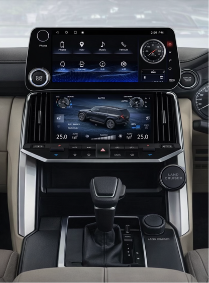 Land Cruiser LC300 Upper panel style Tesla-Style Screen 2022-2023 Wireless CarPlay Headunit Kit