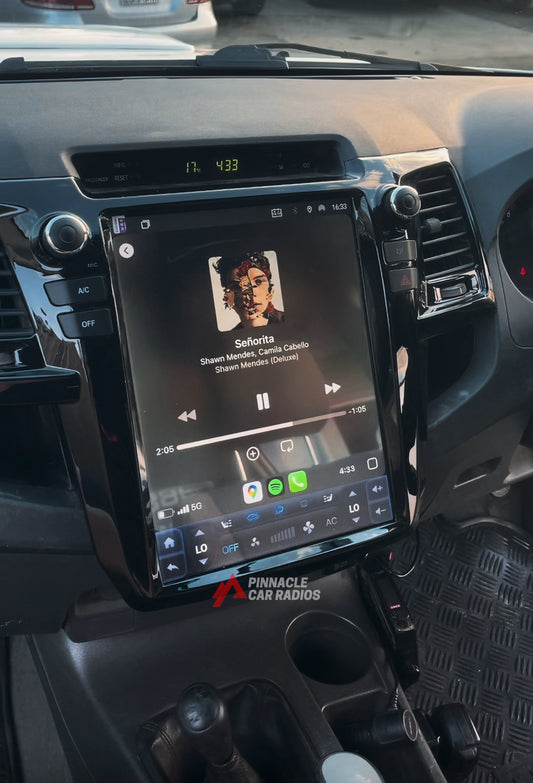 Toyota Hilux Tesla-Style Screen 2005-2015 Wireless CarPlay Headunit Kit