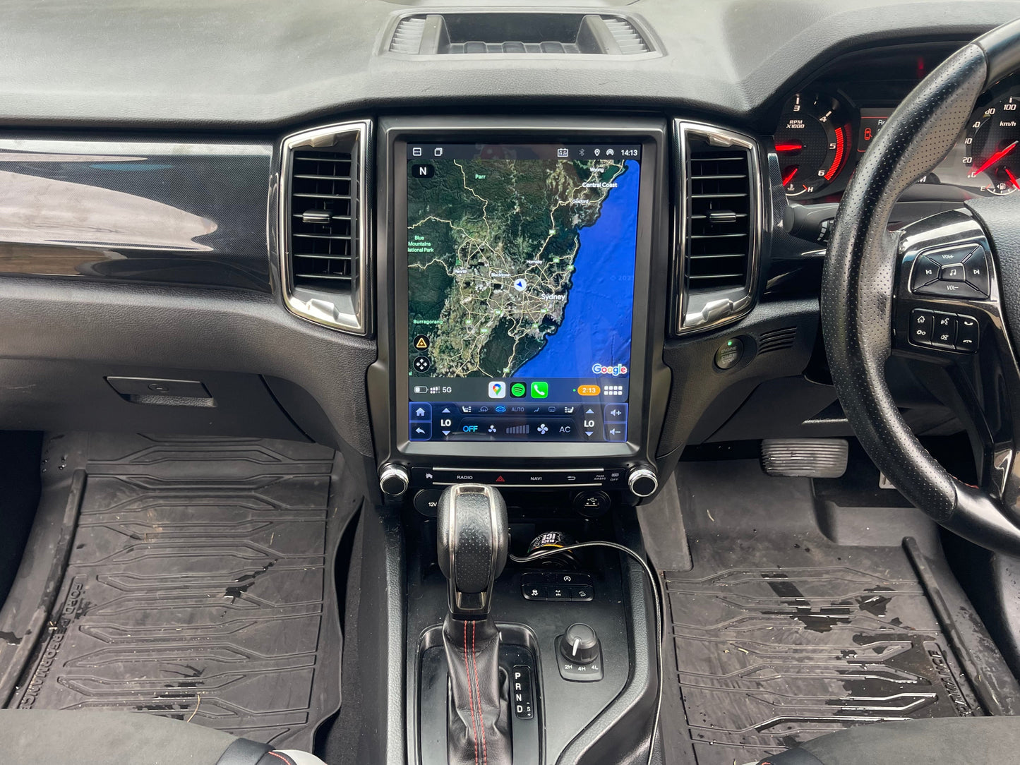 Ford Ranger Vertical Tesla 2015-2022 PX MkII & MkIII Wireless CarPlay Headunit Kit