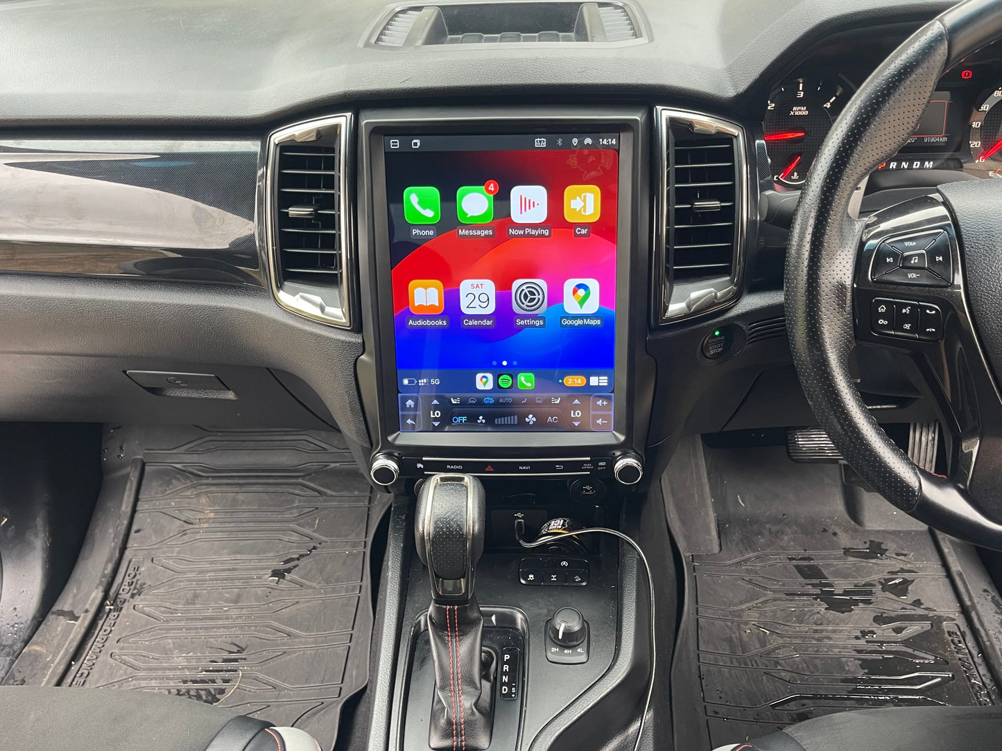Ford Ranger Vertical Tesla 2015-2022 PX MkII & MkIII Wireless CarPlay Headunit Kit
