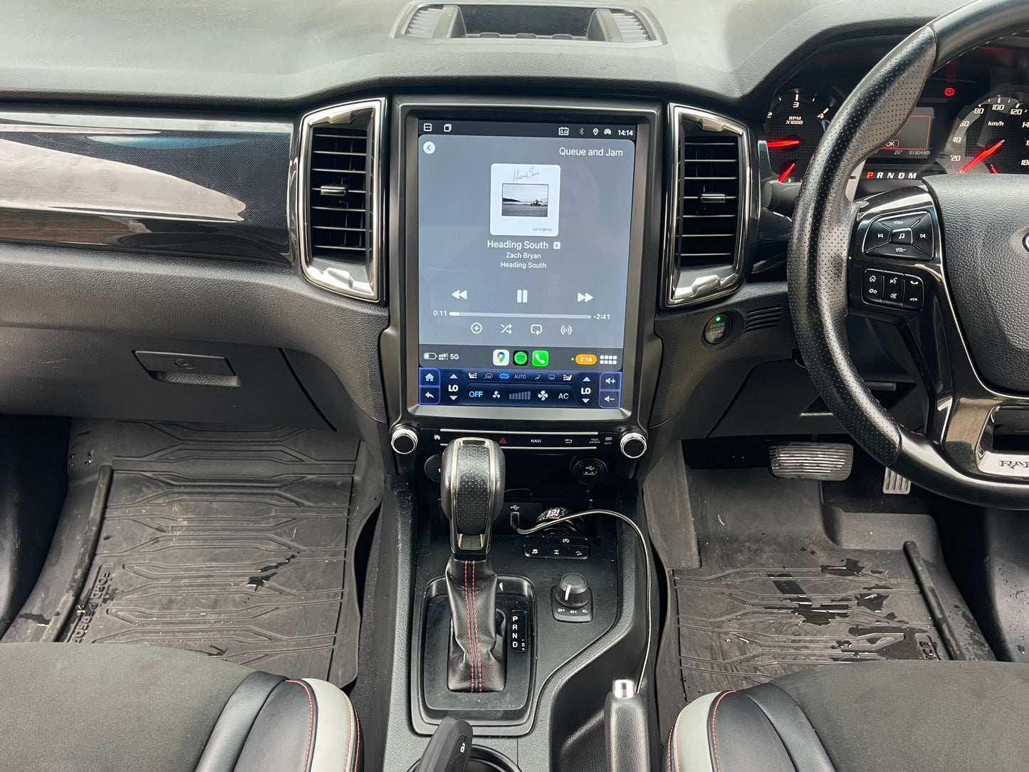 Ford Ranger Vertical Tesla 2015-2022 PX MkII & MkIII Wireless CarPlay Headunit Kit