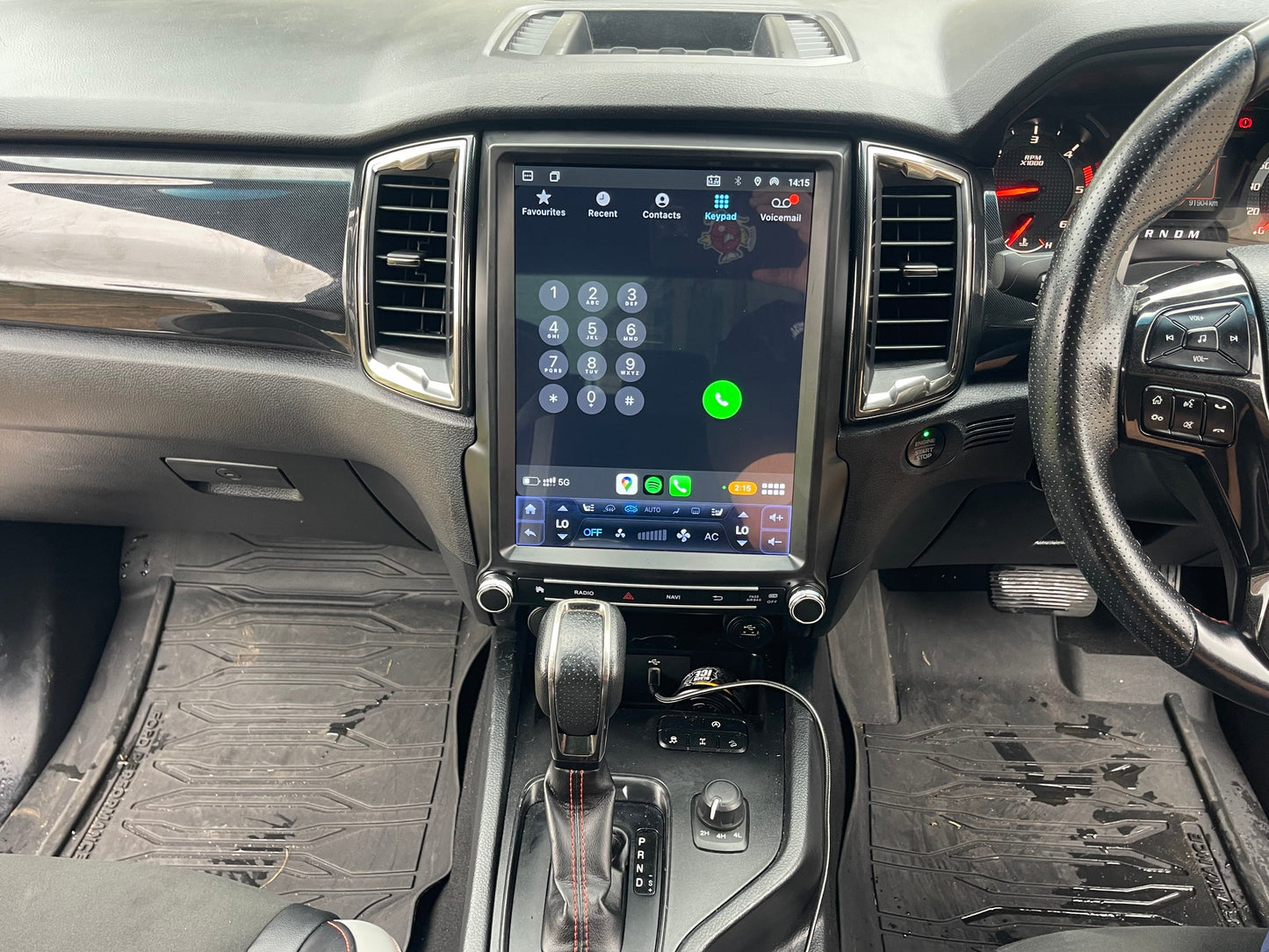 Ford Ranger Vertical Tesla 2015-2022 PX MkII & MkIII Wireless CarPlay Headunit Kit