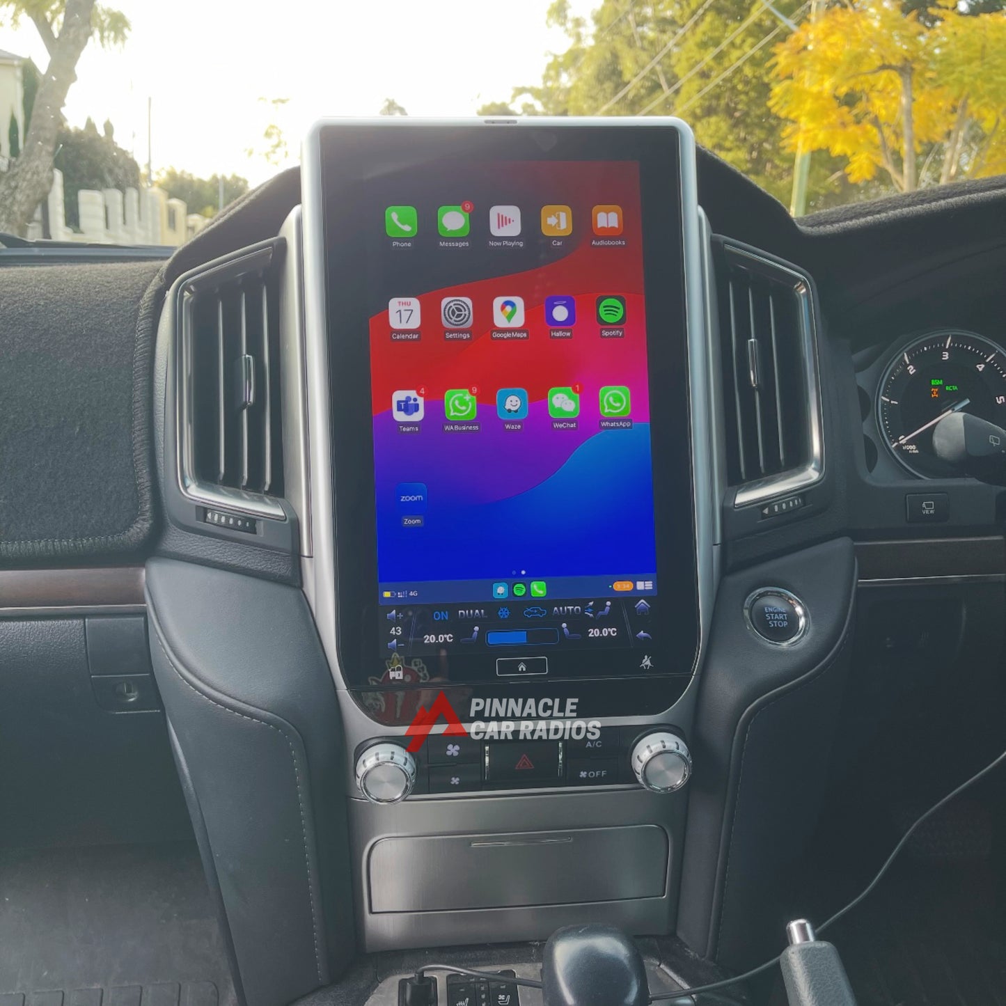 Toyota Land Cruiser Tesla-Style Screen 200 Series 2016-2022 Wireless CarPlay Headunit Kit