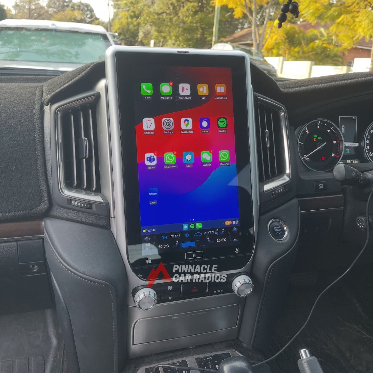 Toyota Land Cruiser Tesla-Style Screen 200 Series 2016-2022 Wireless CarPlay Headunit Kit