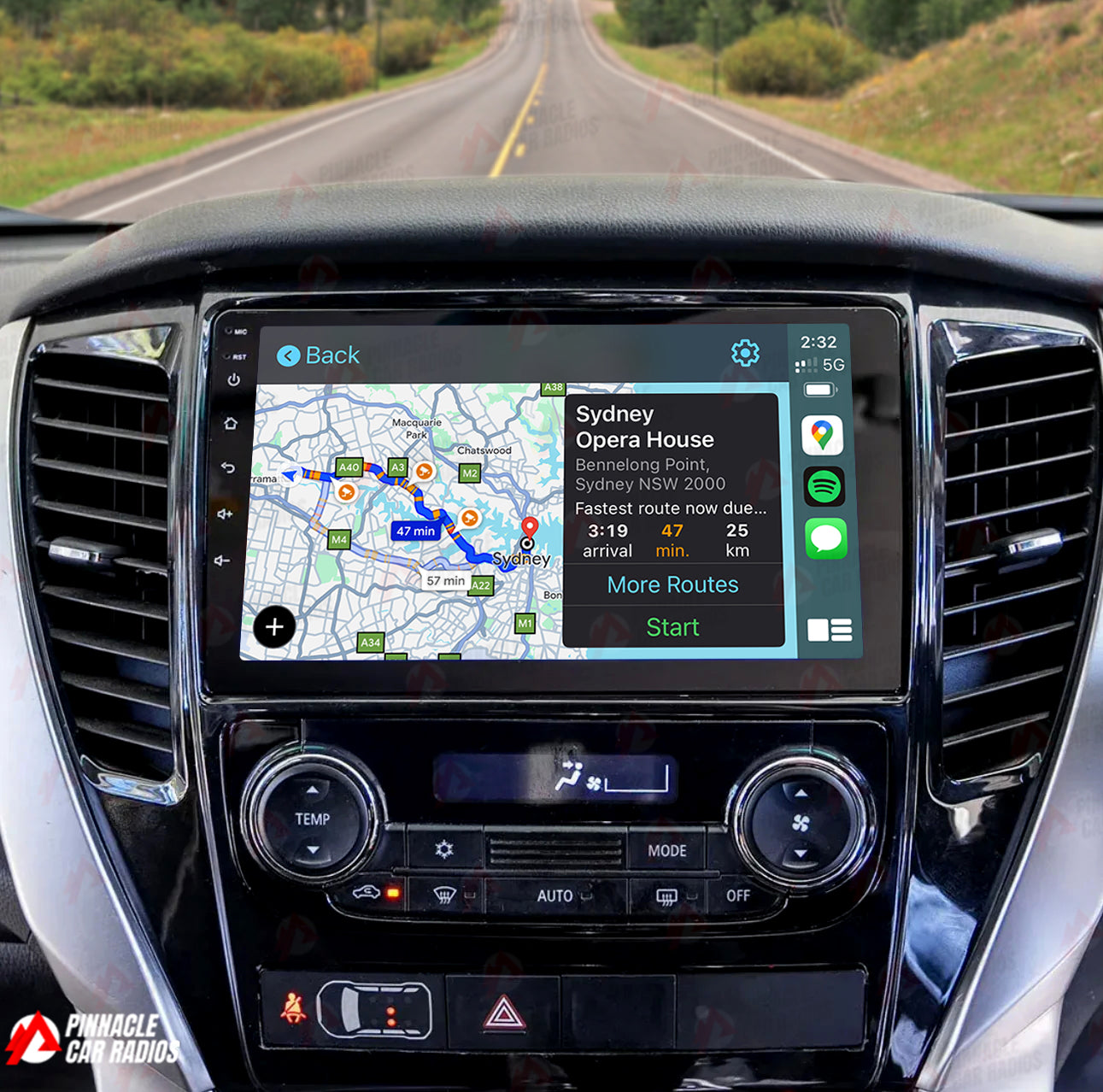 Mitsubishi Pajero Sport 2020-2024 Wireless CarPlay Headunit Kit