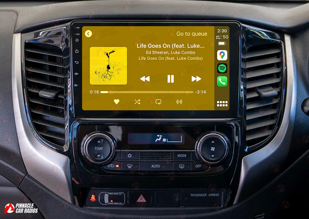 Mitsubishi Triton 2016-2023 Automatic AC Wireless CarPlay Headunit Kit