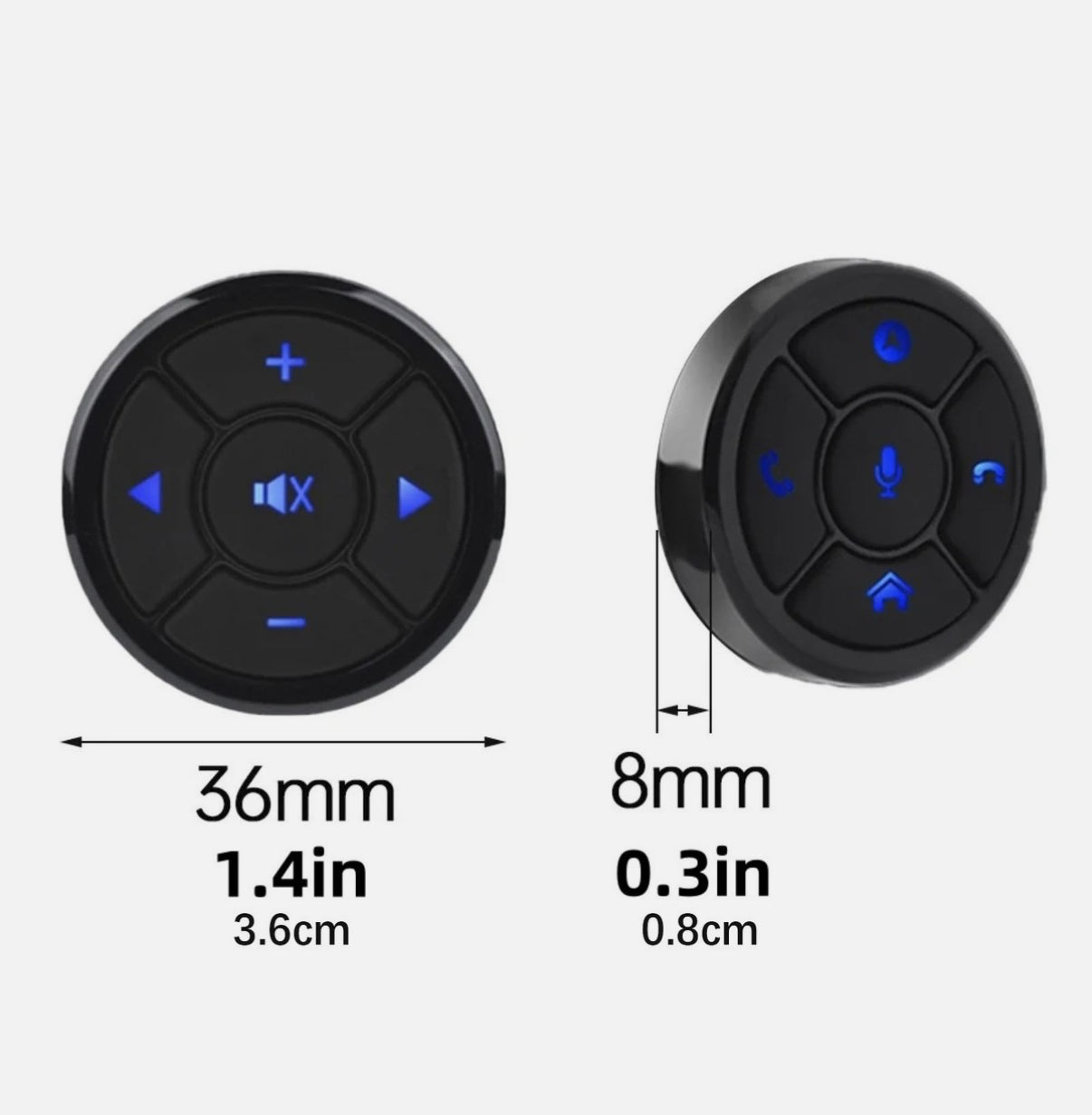 Universal Steering Wheel Control Buttons – Wireless Car Multimedia & GPS Controller