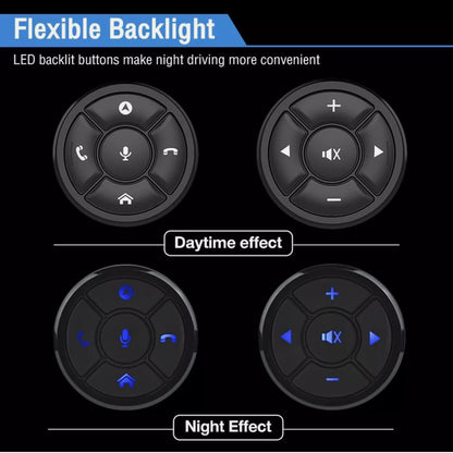 Universal Steering Wheel Control Buttons – Wireless Car Multimedia & GPS Controller