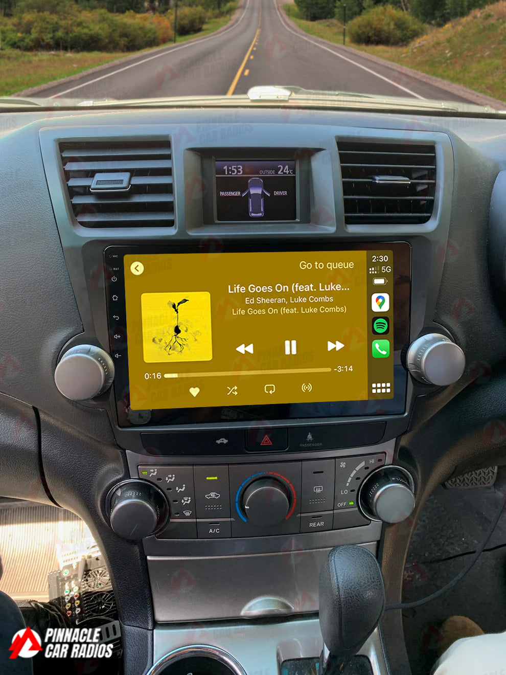 Toyota Kluger 2007-2013 Wireless CarPlay Headunit Kit