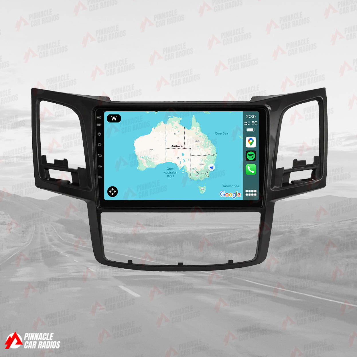Toyota Hilux Tesla-Style Screen 2005-2015 Wireless CarPlay Headunit Kit