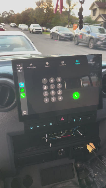 Toyota Land Cruiser LC70/76/79/79 12" Screen 1984-2026 Wireless CarPlay Headunit Kit